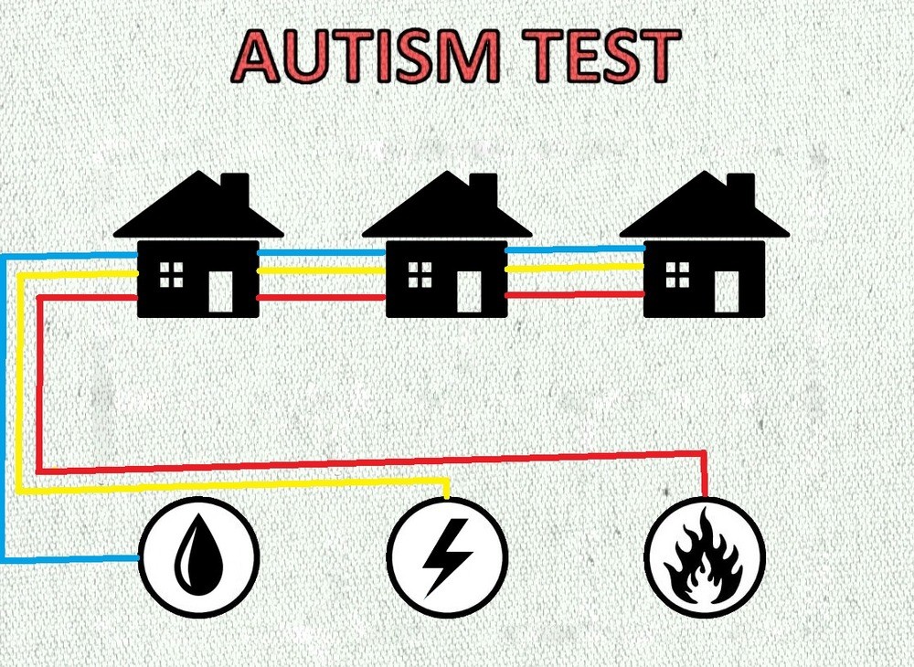 Тест на аутизм. Тест на аутизм домики. Autism Spectrum Quotient (aq). Задача на аутизм с домиками. Autistic Spectrum Test.