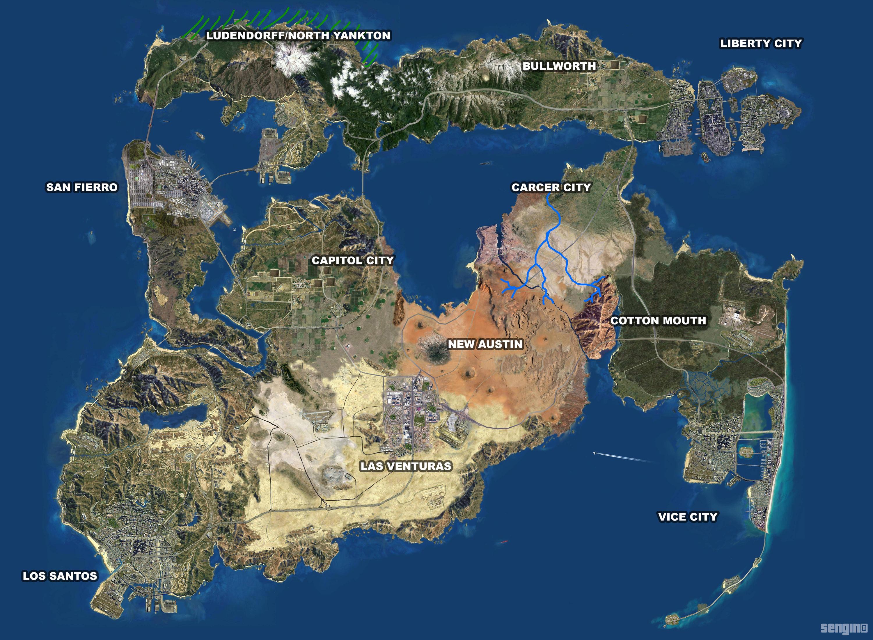 Gta San Andreas Map Comparison