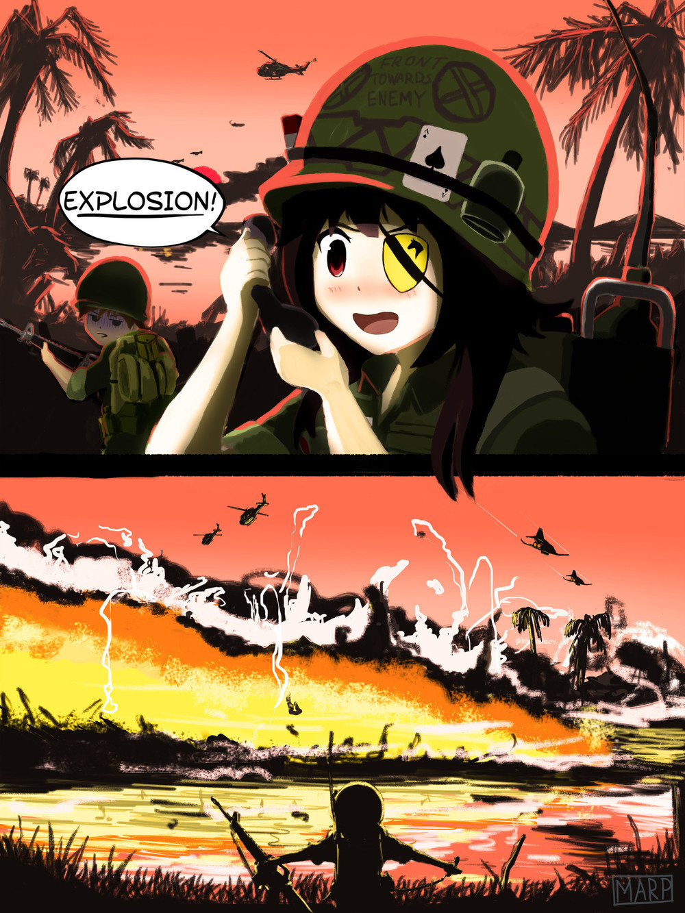 Soldier Calling An Air Strike During Vietnam War Colorized 157699863 Added By Thundereye At Megumin A Cute