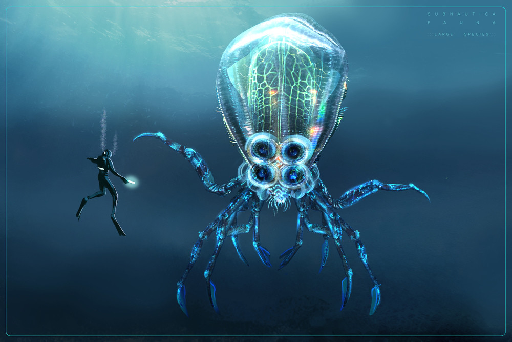 subnautica prawn suit and moth in cyclops
