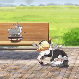 Sybilla chasing Lily down a hallway [Spy Kyoushitsu ep. 6 @ 20:32] :  r/animegifs