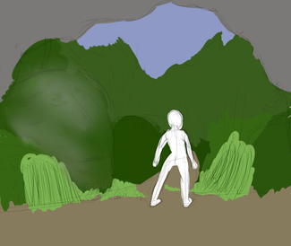 I thought to myself “backgrounds look easy, imma draw it.” - #139108114  added by notevenalive at Doodling & Art